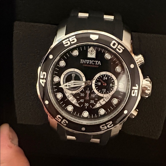 Invicta Black and Silver Men's Watch